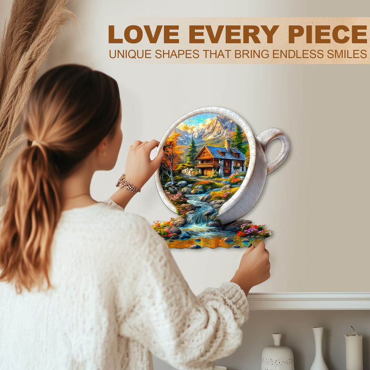 Cup of Serenity Wooden Jigsaw Puzzle