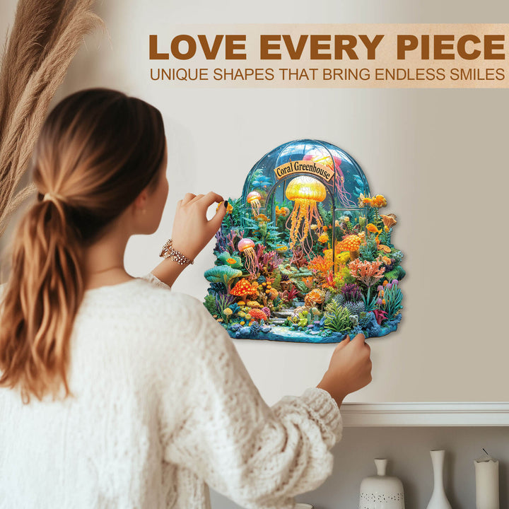 Coral greenhouse Wooden Jigsaw Puzzle