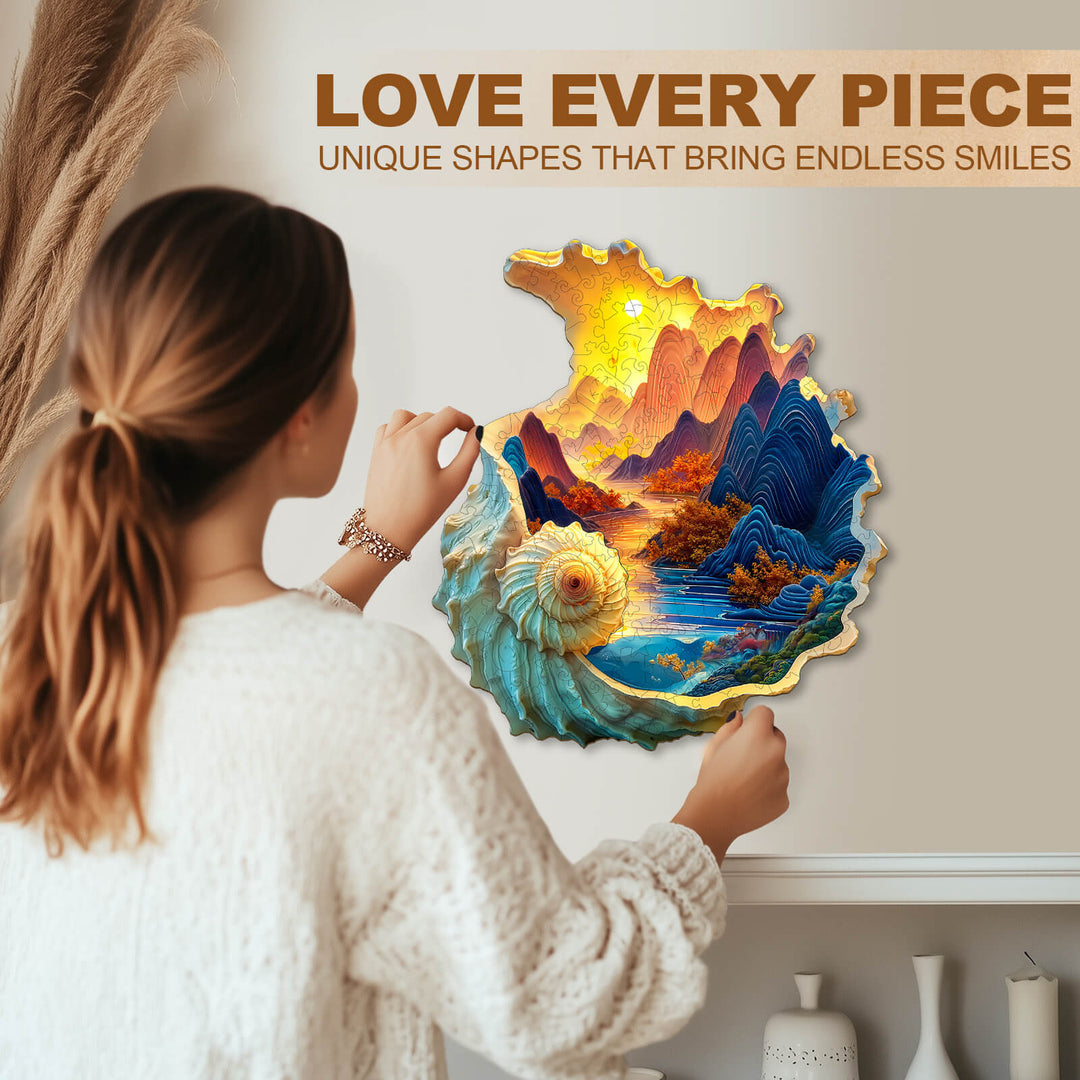 Conch scenery Wooden Jigsaw Puzzle