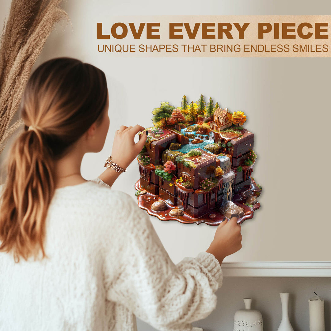 Chocolate Landscape Wooden Jigsaw Puzzle