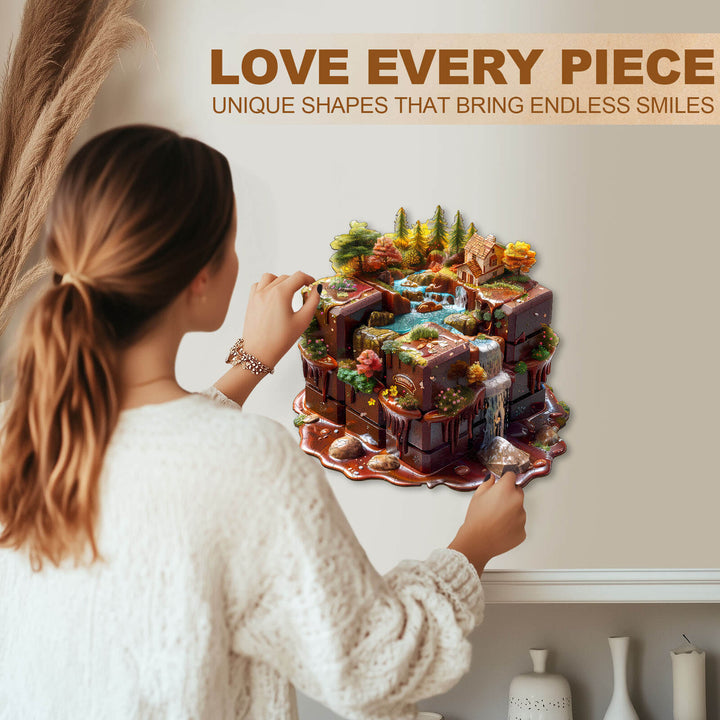 Chocolate Landscape Wooden Jigsaw Puzzle