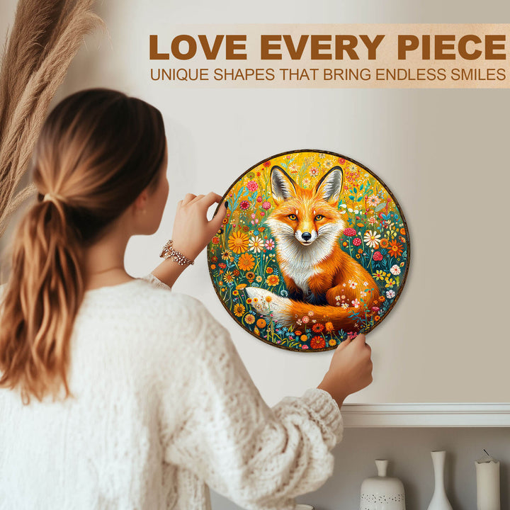 Fantasy Garden Guardian-Fox Wooden Jigsaw Puzzle