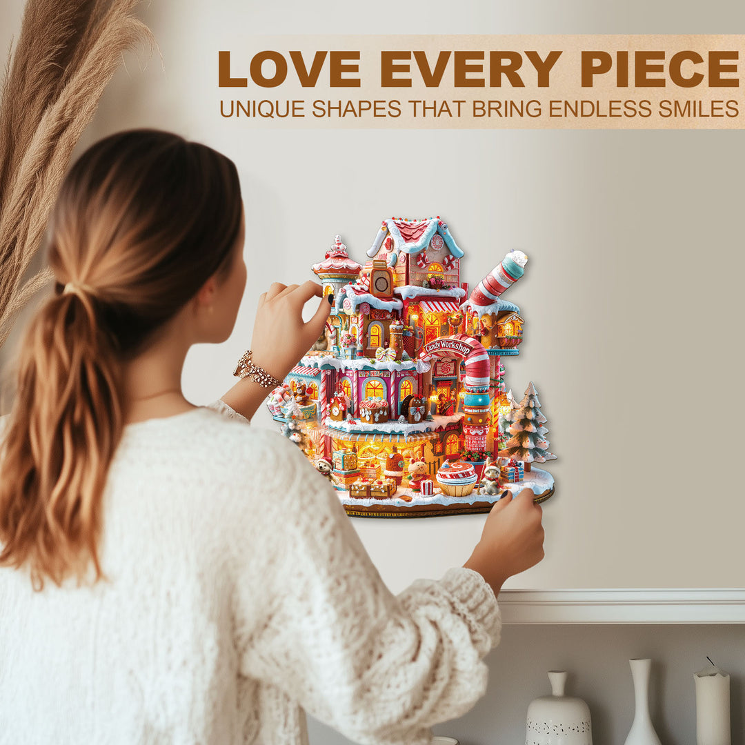 Candy Workshop Wooden Jigsaw Puzzle