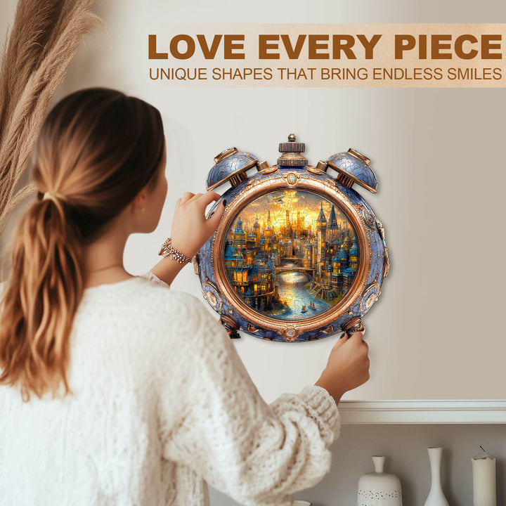 Wecker Welt Holz-Puzzle