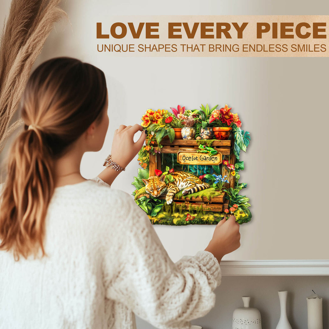 Ocelot Garden Wooden Jigsaw Puzzle