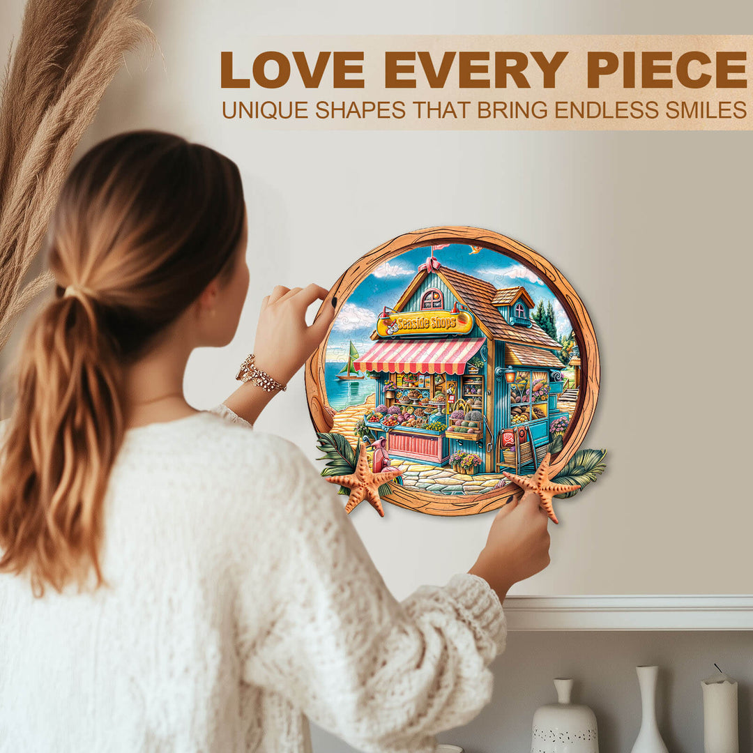 Seaside Shop Holz-Puzzlespiel