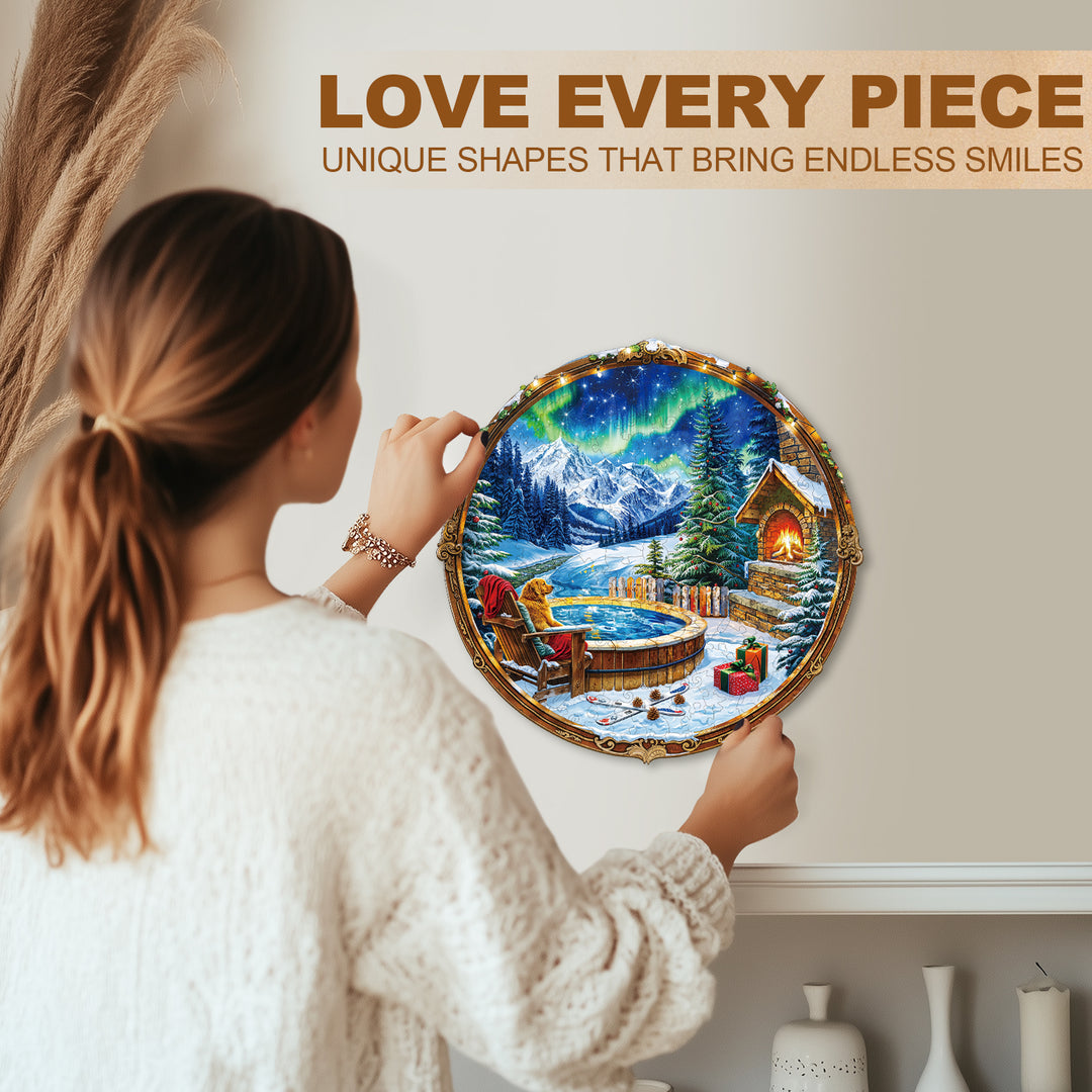 Silent Aurora Wooden Jigsaw Puzzle