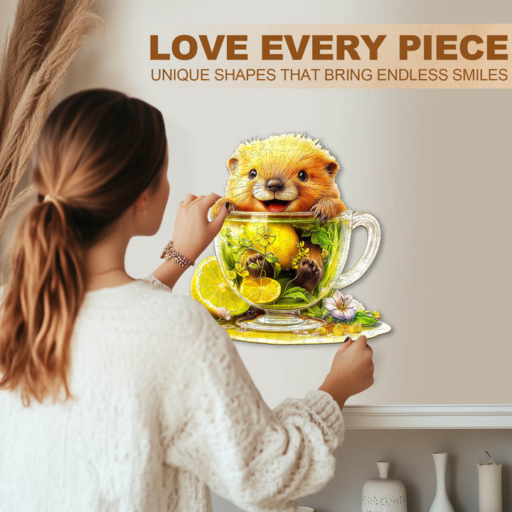 Lovely Beaver Wooden Jigsaw Puzzle