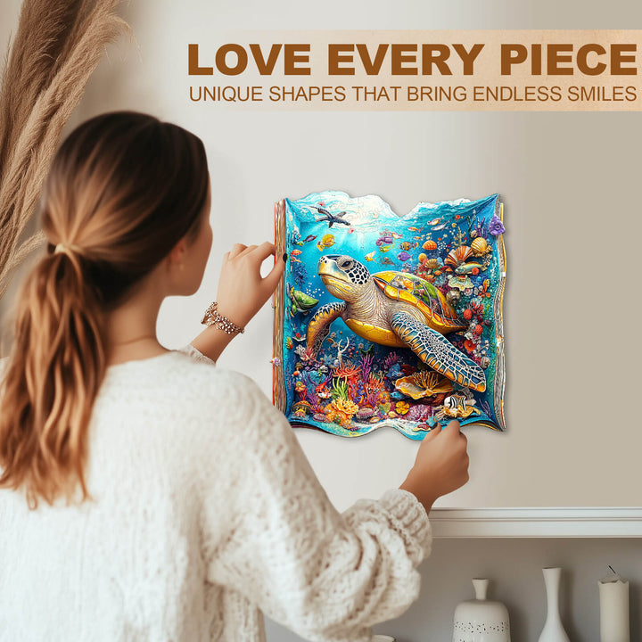 Turtle Story Holz-Puzzle