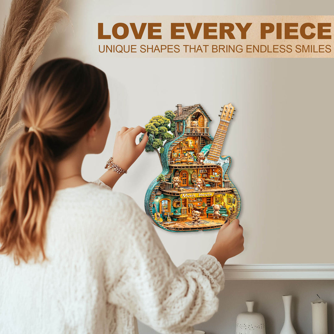 Music House-1 Holz-Puzzlespiel