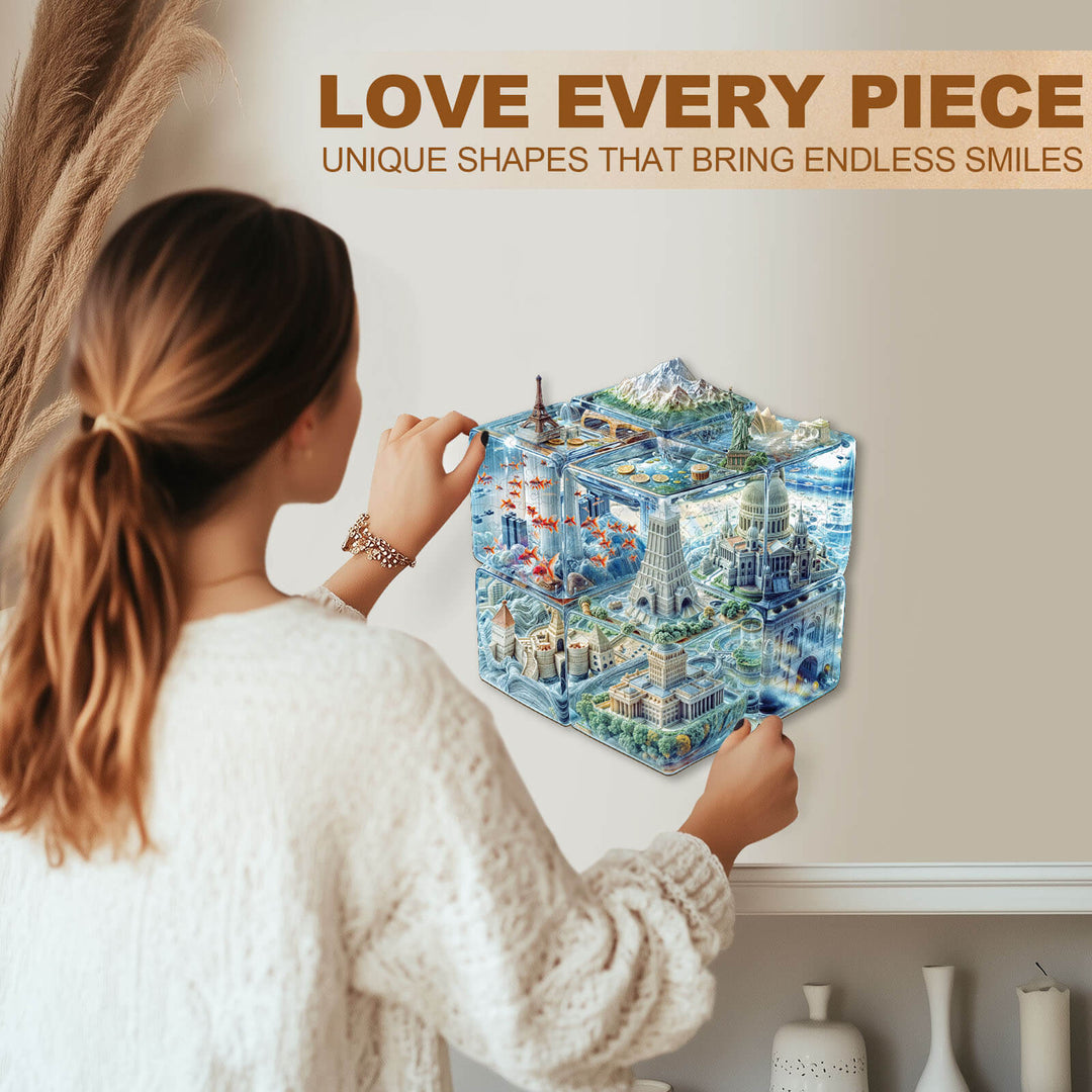 Cube City Wooden Jigsaw Puzzle