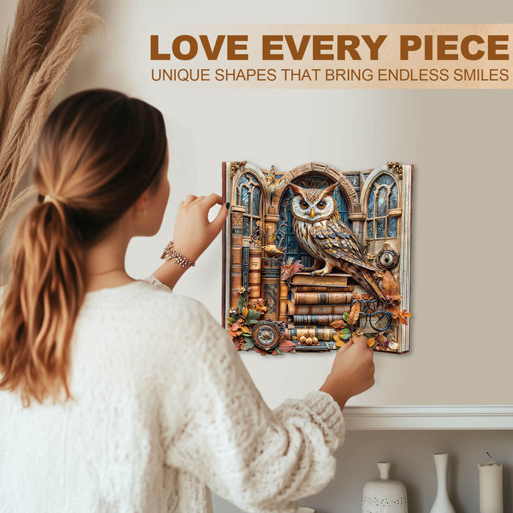 Bücherregal Eule Holz-Puzzle