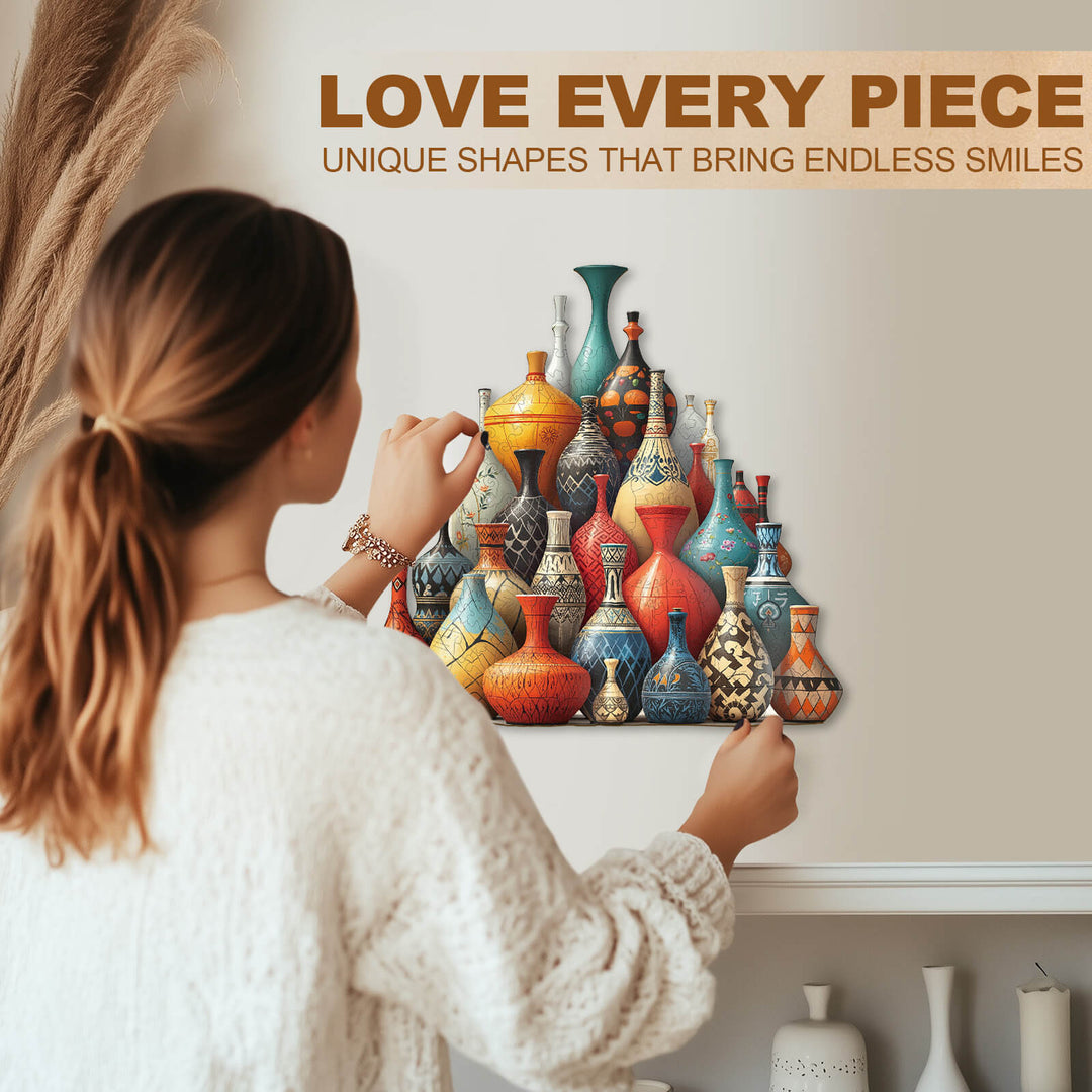 Moroccan ceramics Wooden Jigsaw Puzzle