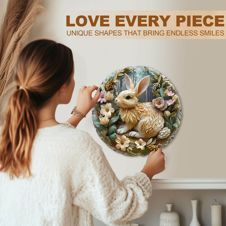Relief Rabbit Wooden Jigsaw Puzzle