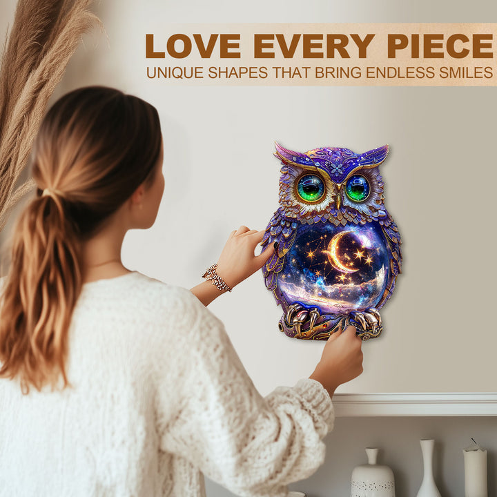 Moonlit Owl Wooden Jigsaw Puzzle
