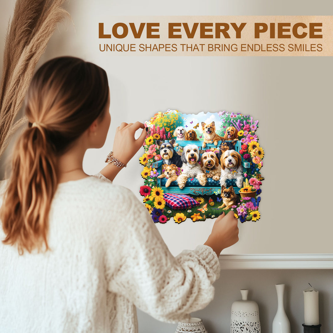 Garden Puppy Wooden Jigsaw Puzzle