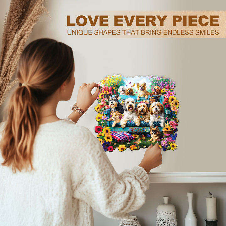 Garden Puppy Wooden Jigsaw Puzzle