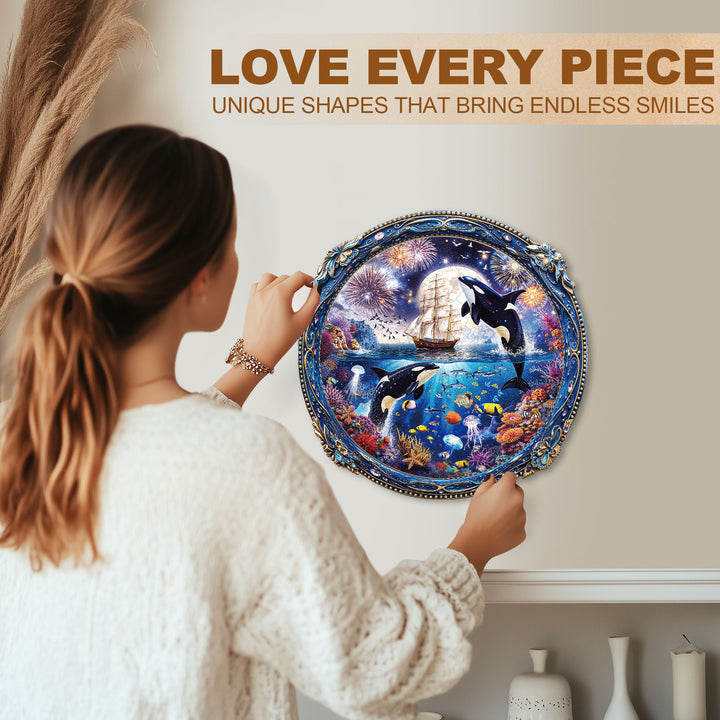 Glittering Ocean Wooden Jigsaw Puzzle