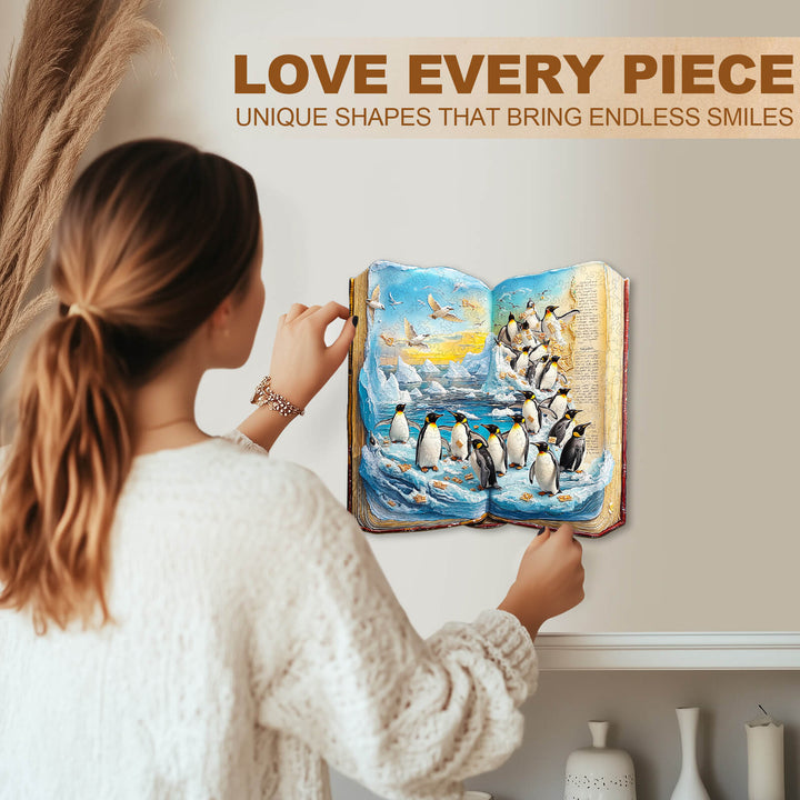 Pinguin-Geschichte Holzpuzzle