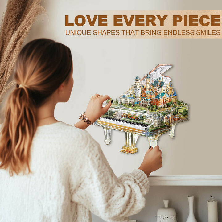 Piano Castle Wooden Jigsaw Puzzle