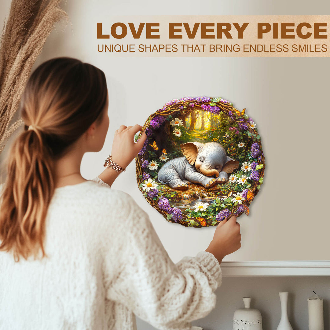 Dream Elephant Wooden Jigsaw Puzzle