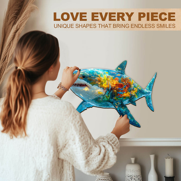 Flower Shark Holz-Puzzlespiel