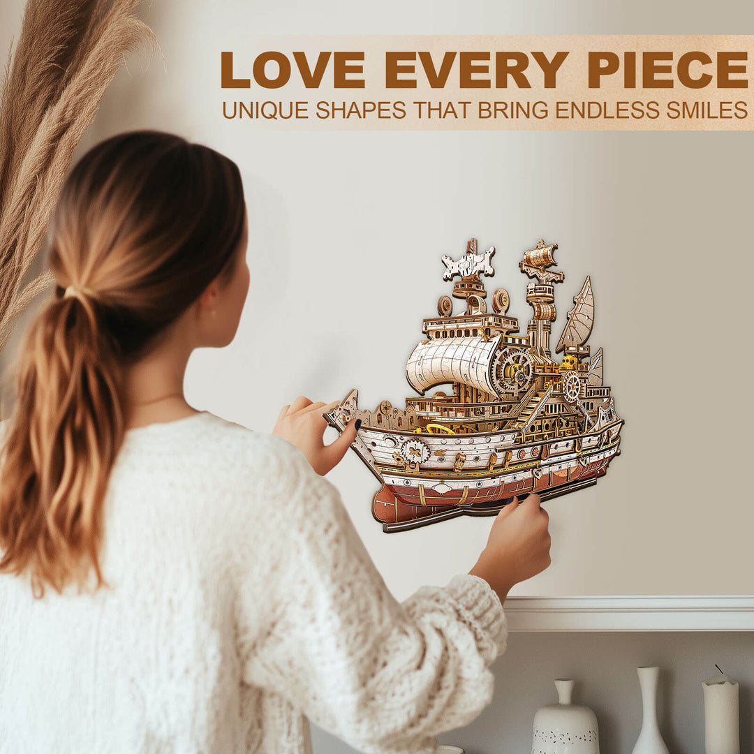 3D-Puzzle Fracht Schiff Holzpuzzle