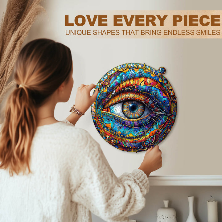 Mysterious eyes-2 Wooden Jigsaw Puzzle