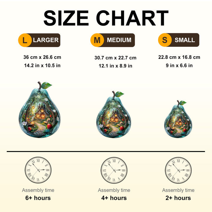 Birnenförmiges Innenhof-Holzpuzzle