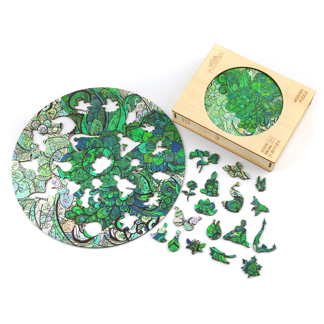Lotus Flower Wooden Jigsaw Puzzle