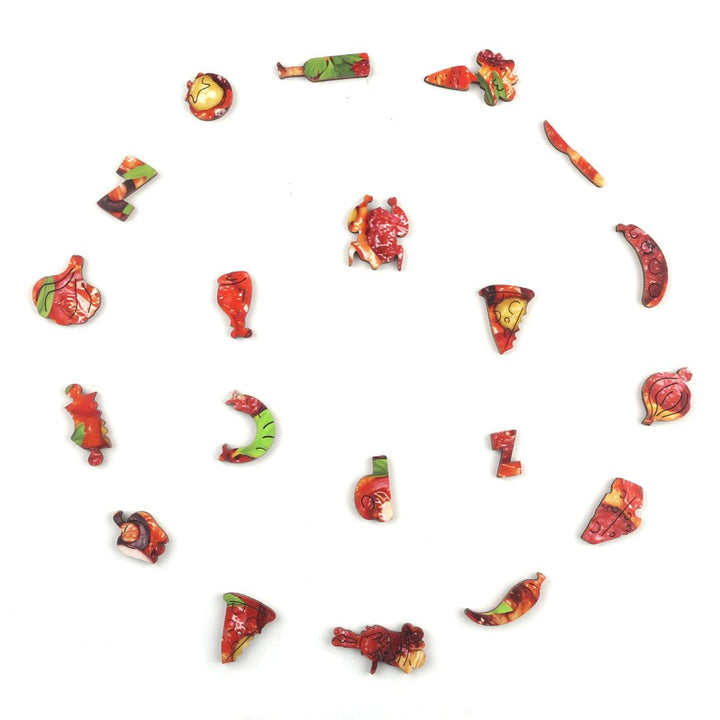 Sausage Pizza Wooden Jigsaw Puzzle