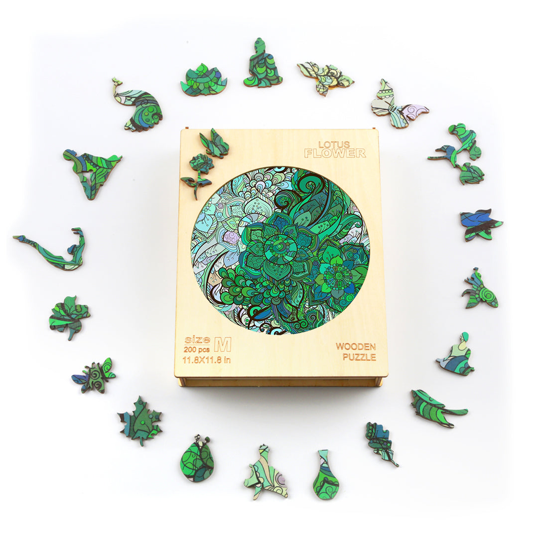 Lotus Flower Wooden Jigsaw Puzzle