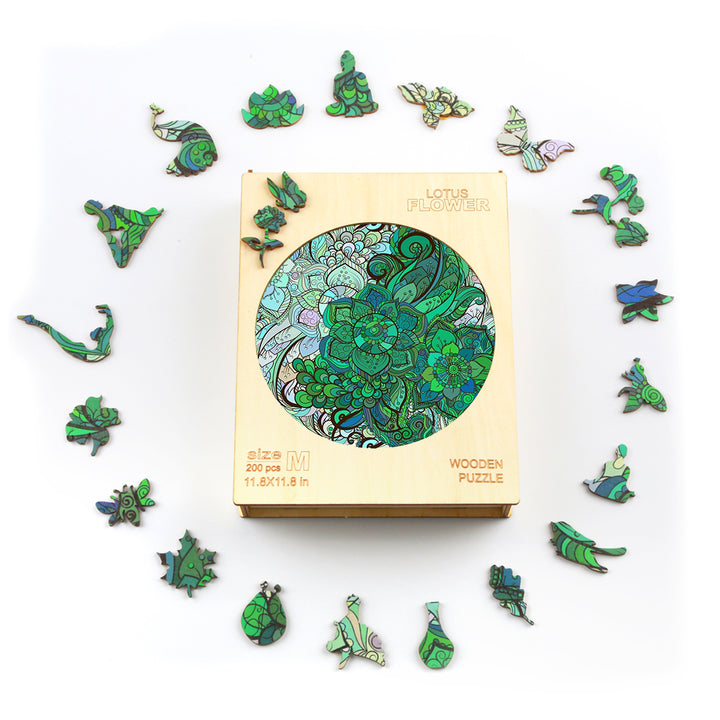 Lotus Flower Wooden Jigsaw Puzzle