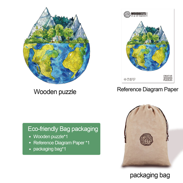 "Only One Earth" Environmental Friendly Jigsaw Puzzle