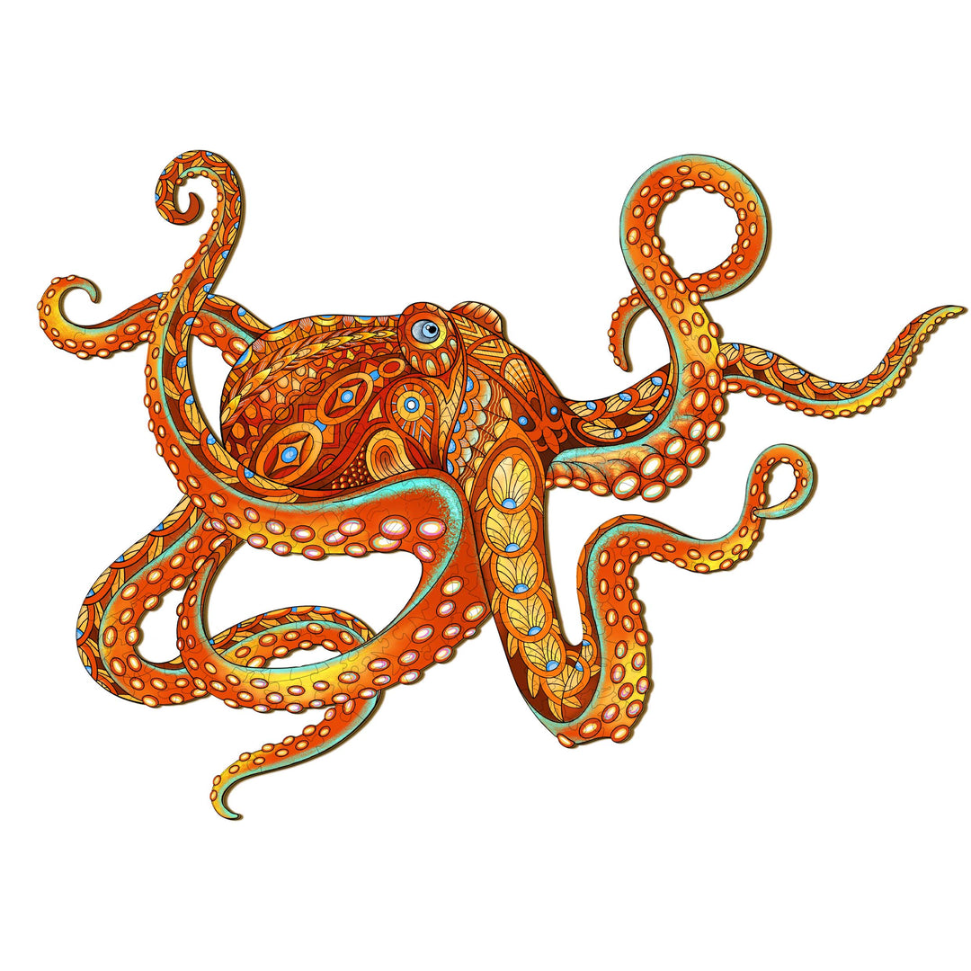Big Octopus Wooden Jigsaw Puzzle