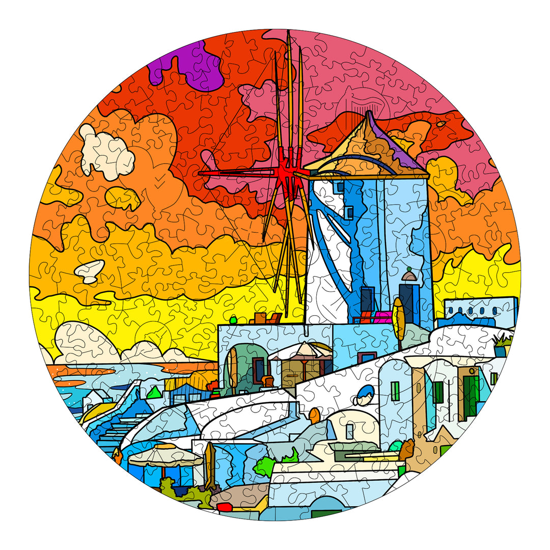 Charming Aegean Sea Wooden Jigsaw Puzzle