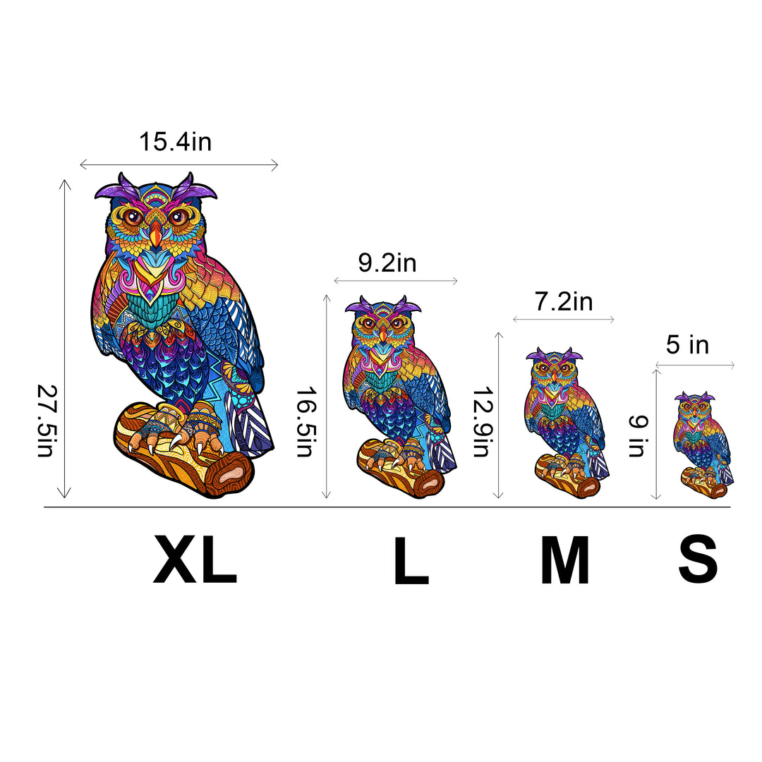 Stately Owl Wooden Jigsaw Puzzle