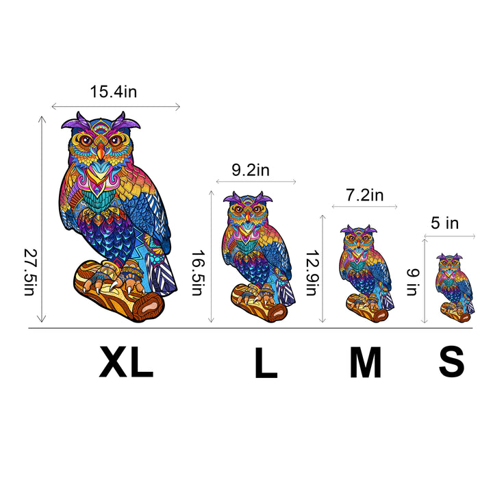 Stately Owl Wooden Jigsaw Puzzle