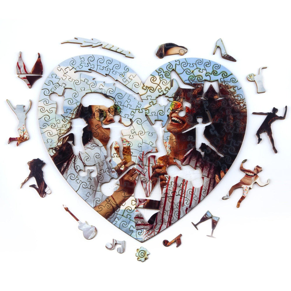 LOVE Style Personalized Friendship Photo Wooden Puzzle