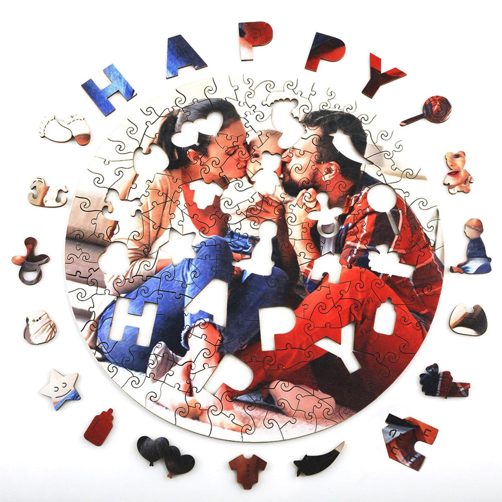 Personalized Photo Happy Family Wooden Puzzles