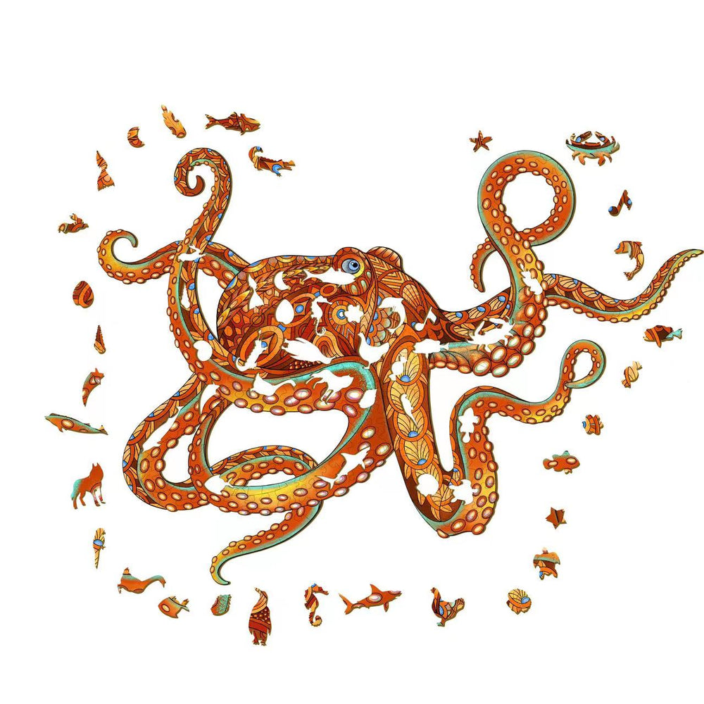 Big Octopus Wooden Jigsaw Puzzle