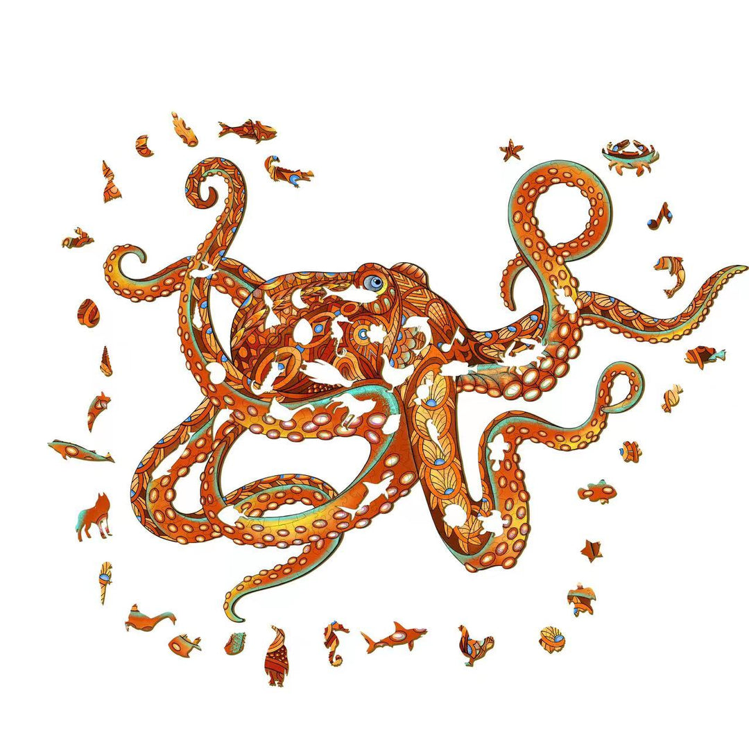 Big Octopus Wooden Jigsaw Puzzle
