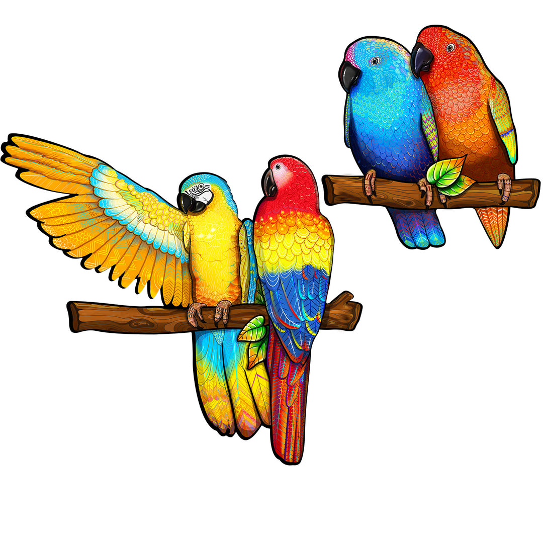 Playful Parrot Wooden Jigsaw Puzzle