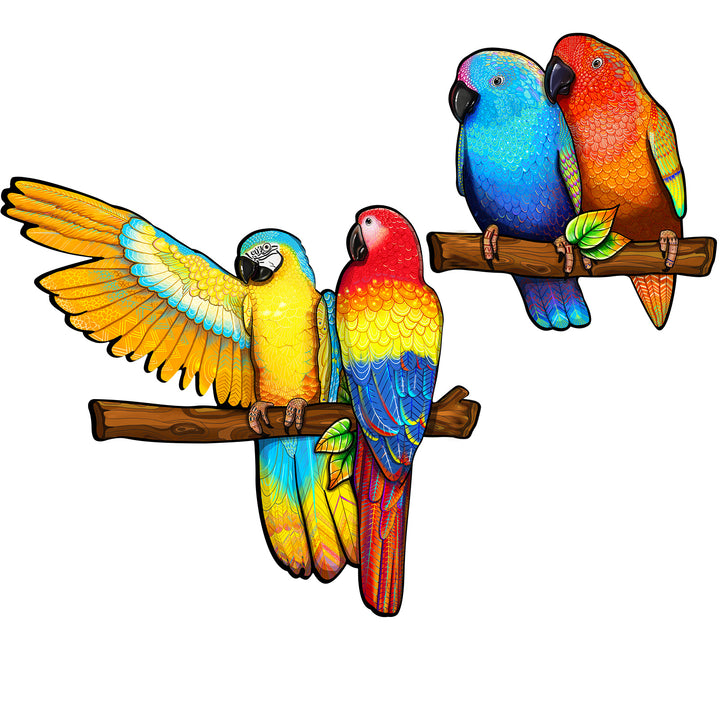 Playful Parrot Wooden Jigsaw Puzzle