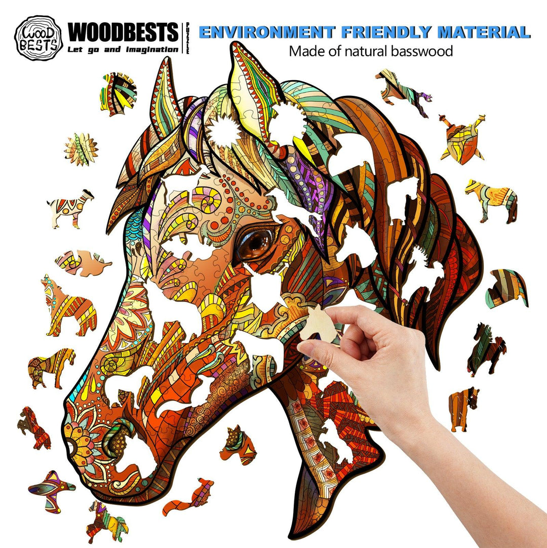 Fine horse Wooden Jigsaw Puzzle