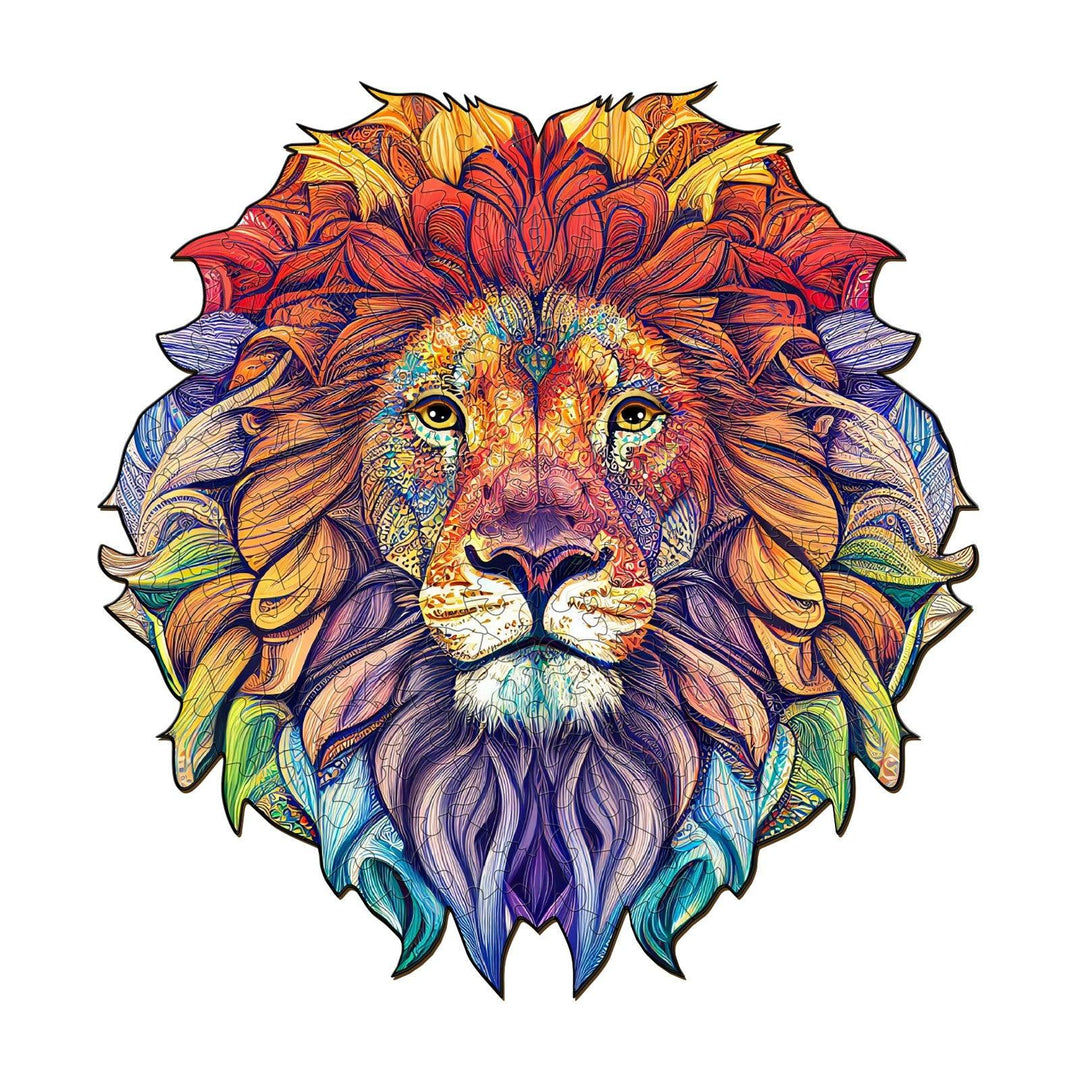Steady Lion Wooden Jigsaw Puzzle-Woodbests