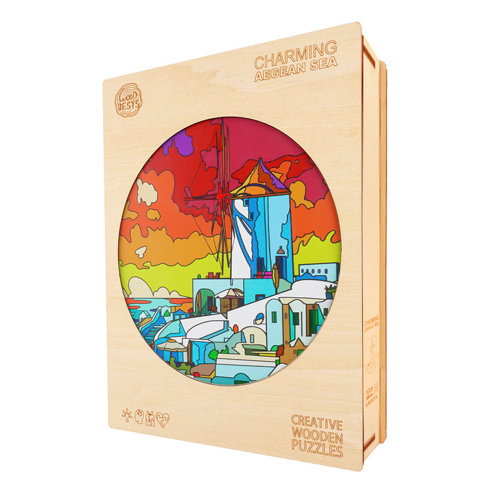 Charming Aegean Sea Wooden Jigsaw Puzzle