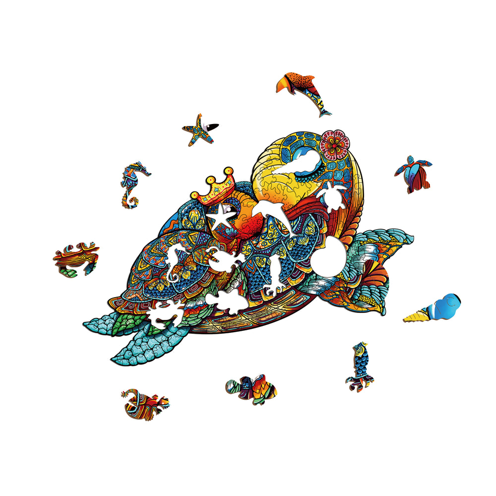 Turtle Family Wooden Jigsaw Puzzle