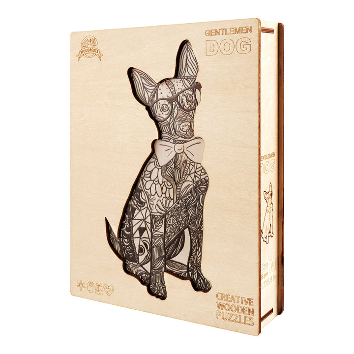 Gentlemen Dog Wooden Jigsaw Puzzle