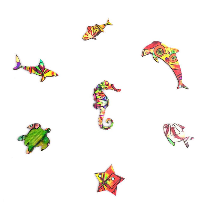 Brilliant Sea Horse Wooden Jigsaw Puzzle